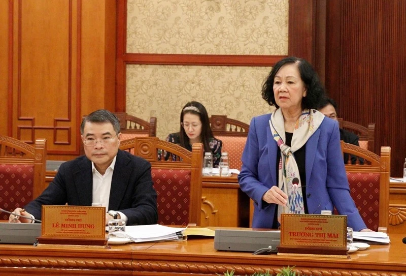 越共中央政治局委员、中央书记处常务书记、中央组织部部长张氏梅。