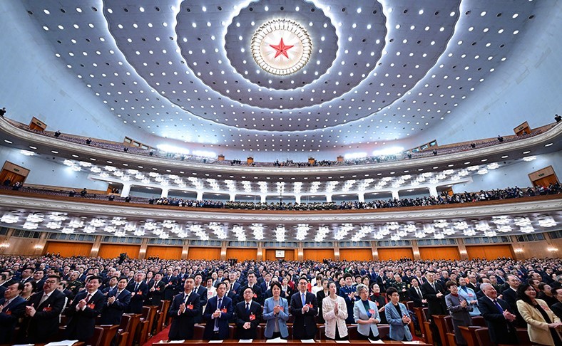 中国全国政协十四届二次会议闭幕会。（图源：新华社）