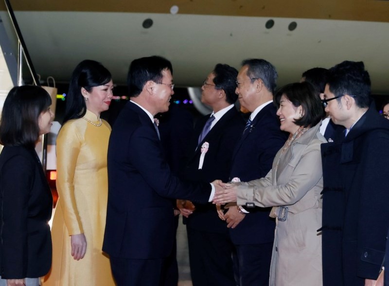 越南国家主席武文赏抵达东京 开始应邀对日本进行正式访问。