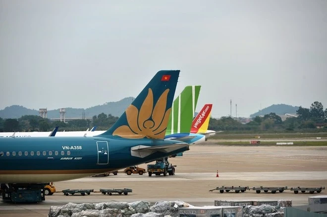 4·30和5·1假期航空运输量实现两位数增长。（图片来源：越通社）