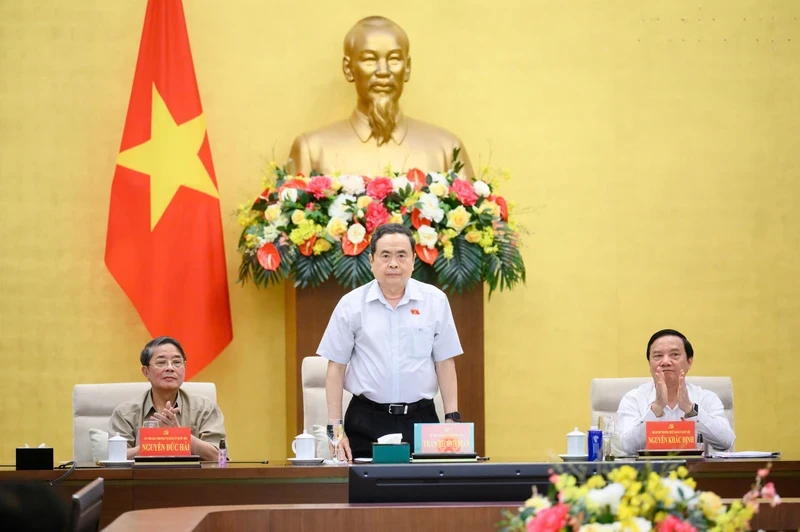 国会主席陈青敏在会上致辞。（维玲 摄）