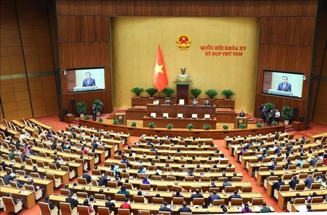 越南第十五届国会第八次会议闭幕式。（图片来源：越通社）