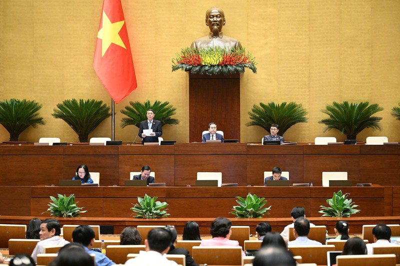 5月23日下午的第十五届国会第九次会议场景。（图片来源：国会官网）