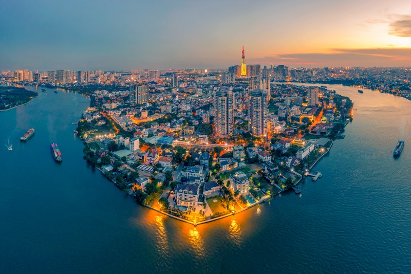 胡志明市一角。