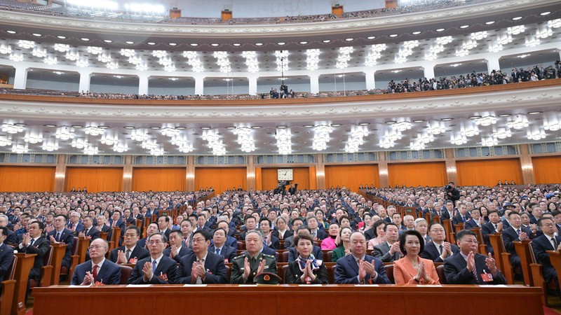 中国全国政协十四届三次会议闭幕会。（图源：新华社）