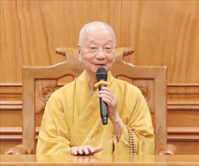 越南佛教教会法主释智广长老和尚。（图片来源：越通社）