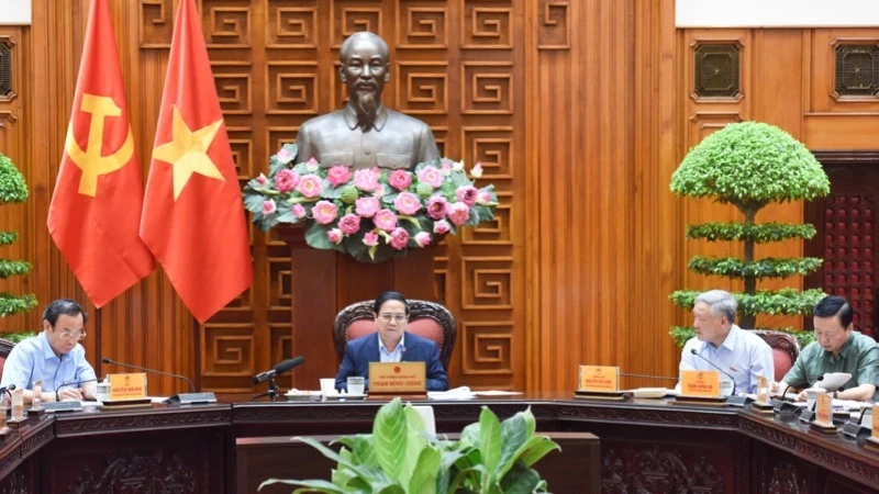 范明正总理在会上致辞。