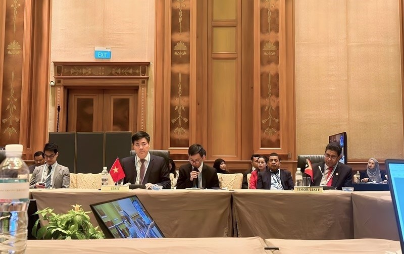 越南代表团代表致辞。