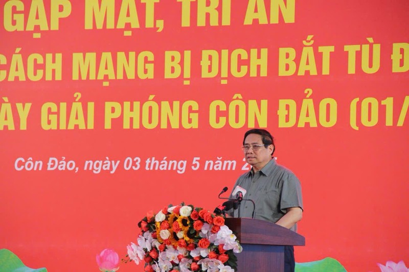 越南政府总理范明正在会上发表讲话。（图片来源：laodongthudo.vn）
