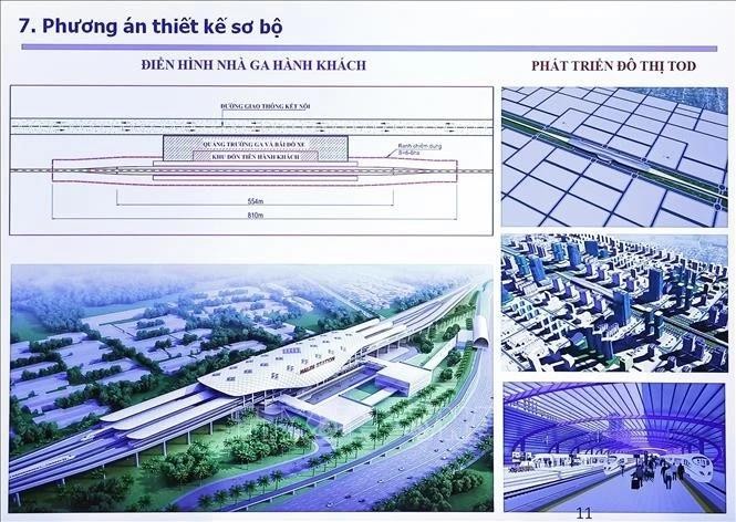 北南高速铁路项目初步设计方案。（图片来源：越通社）