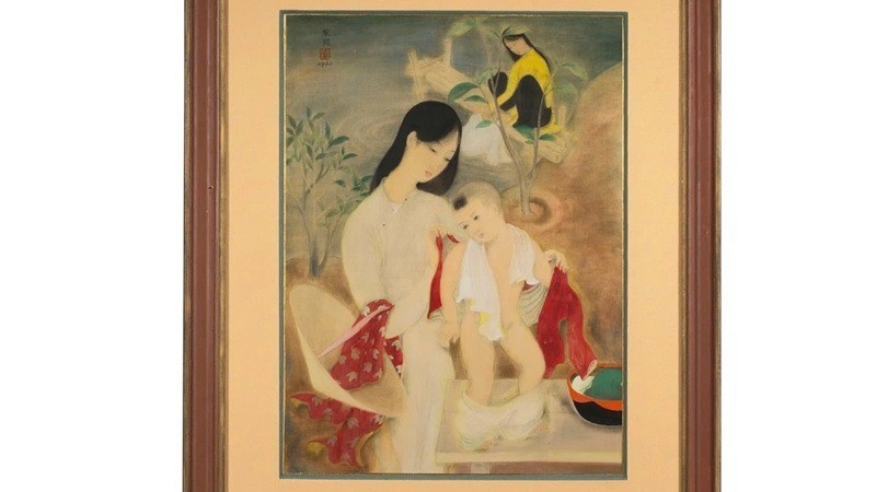 画家黎 谱 的作品《沐浴》（ Le bain ）。