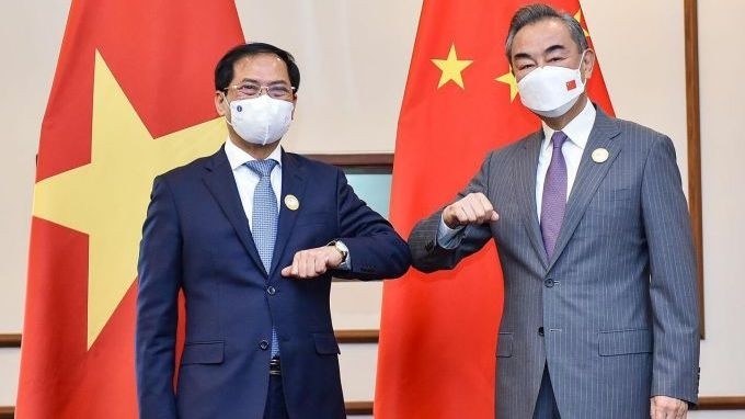 越南外交部部长裴青山和中国外交部部长王毅。（图片来源：越南外交部）
