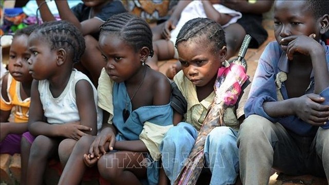 中非共和国班吉的女孩们。（图片来源：法新社）