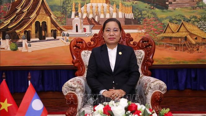 老挝新闻文化旅游部部长苏萨瓦娜。（图片来源：越通社）