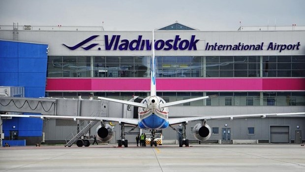 附图：俄罗斯符拉迪沃斯托克国际机场。（图片来源：Twitter）