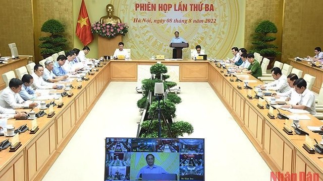 范明正总理主持会议。（图片来源：陈海 摄）