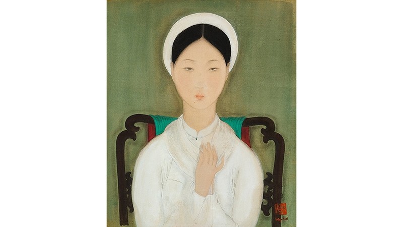 越南著名画家黎普的画作《越南女士》（Vietnamese Lady）参加此次拍卖会。