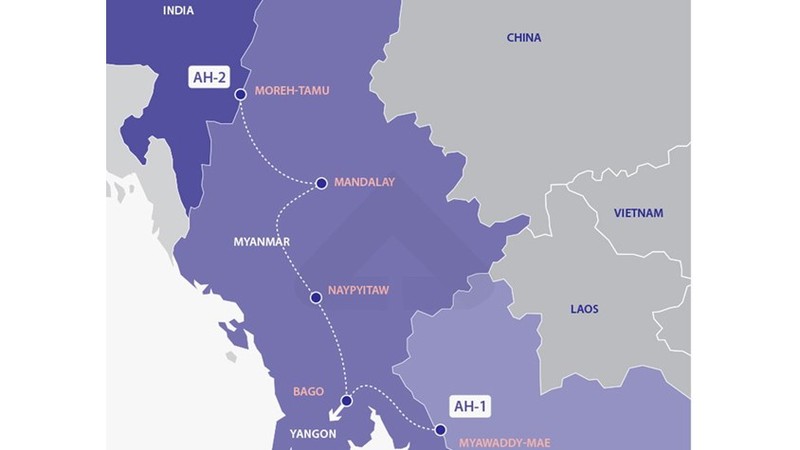 附图：印度、缅甸和泰国的高速公路全长1400公里。（图片来源：aseanbriefing.com）