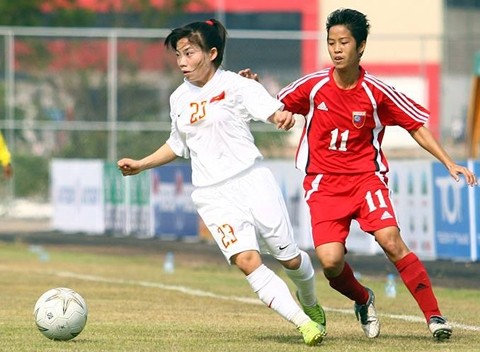 越南女足队以7比0横扫菲律宾女足队。（图片来源：民智报网）