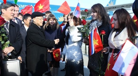 越共中央总书记阮富仲访问俄罗斯。（图片来源：VOV）