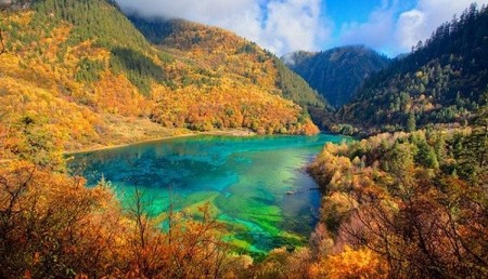 中国的五花湖。