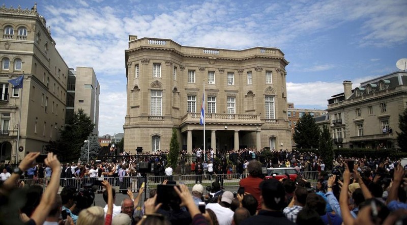 7月20日，美国华盛顿，古巴驻美国使馆举行开馆仪式。图片来源：CFP