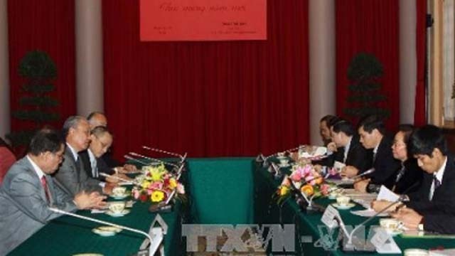 越南国家副主席阮氏缘接见日本财团主席。 (Photo: 图片来源：越通社)