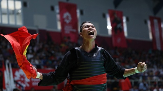 越南办卡苏拉选手陈廷南为越南体育代表队夺得第四枚金牌。