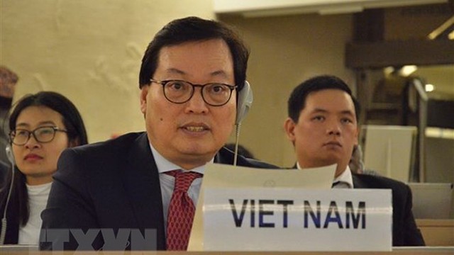 越南常驻联合国日内瓦、世贸组织和其他国际组织代表团团长杨志勇大使。（图片来源：越通社）