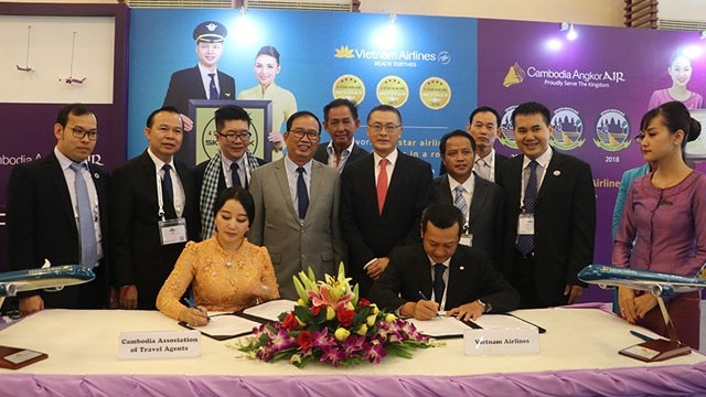 越南国家航空公司已同柬埔寨旅游代理协会签署合作备忘录。