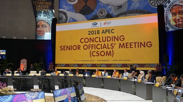 2018年APEC高官会总结会议。