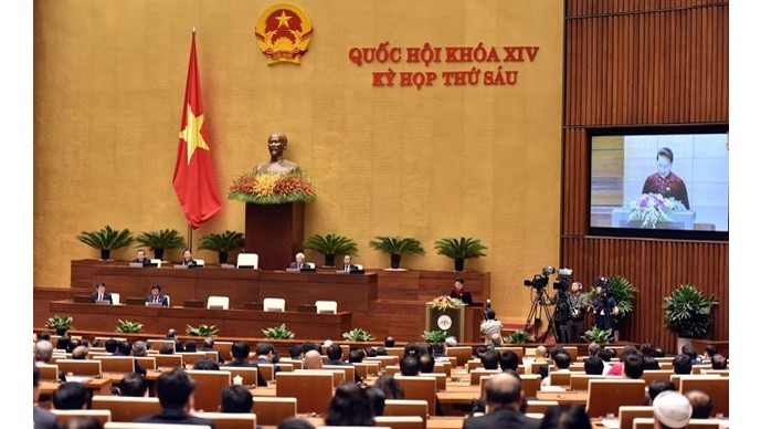越南第十四届国会第六次会议闭幕会。