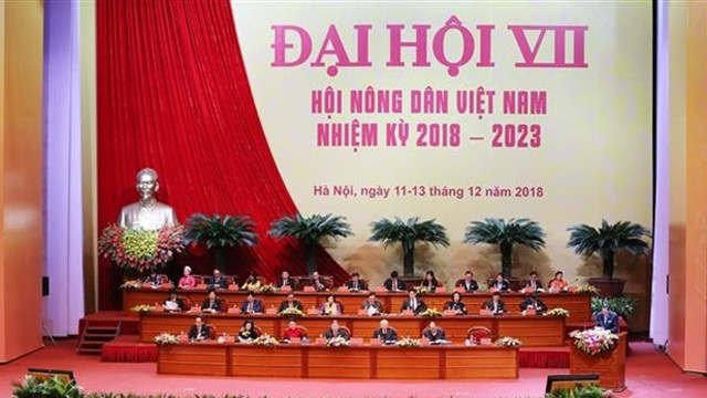 越南农民协会第七次全国代表大会在首都河内正式开幕。（图片来源：越通社）