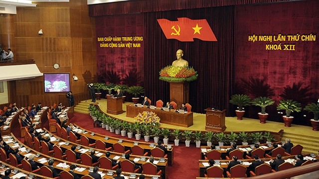 越共第十二届中央委员会第九次全体会议隆重开幕。维玲 摄