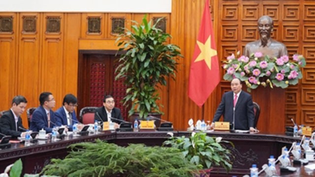 阮春福总理主持会议。（图片来源：VOV）