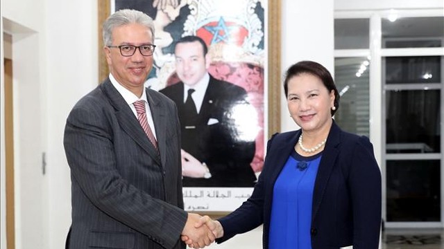国会主席阮氏金银会见摩洛哥王国马拉喀什大区总督