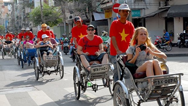 附图：2019年第一季度赴越旅游的外国游客量达450多万人次。