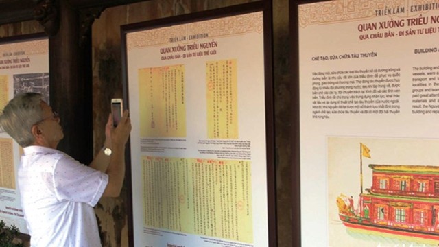 世界资料遗产——朱版中的阮朝官厂展览会开展。（图片来源：年轻人报）