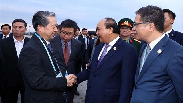 阮春福总理在北京国际机场。