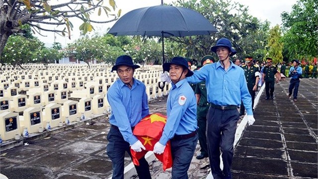 坚江省已共搜寻和归集1997具在柬埔寨牺牲的越南志愿军遗骸。