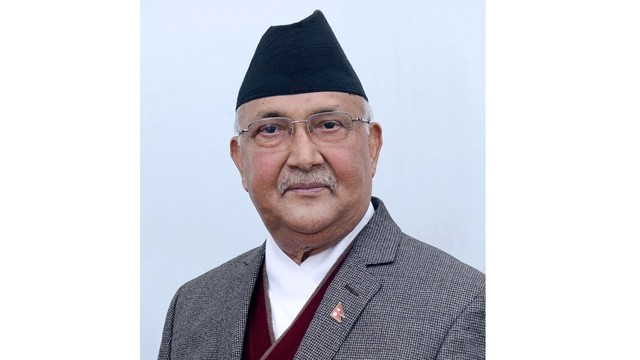 尼泊尔总理卡德加•普拉萨德•夏尔马•奥利。