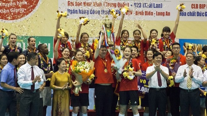 中国四川女子排球队获胜。（图片来源：越通社）