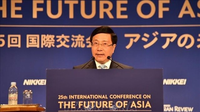 范平明副总理发表演讲。