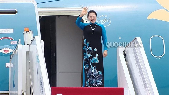 越南国会主席阮氏金银开始访华之行。（图片来源：国会门户网站）