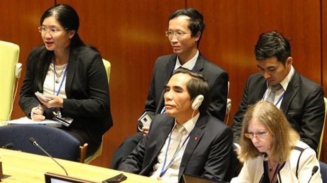 越南代表团参加会议。