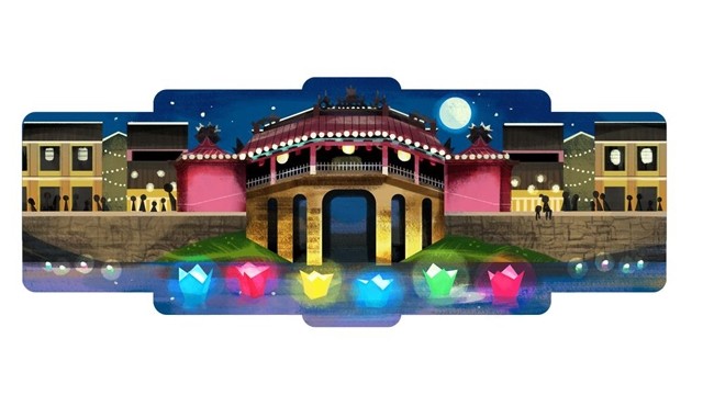 越南广南省会安市的灯笼节“点亮”谷歌主页。