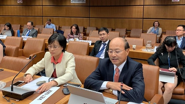 越南常驻维也纳联合国和其他国际组织代表团代表黎勇大使。（图片来源：越通社）