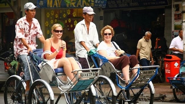 赴越旅游的越南游客量。