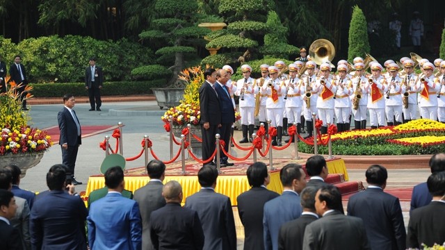 通论•西苏里总理对越南进行正式访问。（图片来源：陈海 摄）