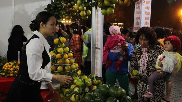 河江省橙子暨典型农产品展销会开展。